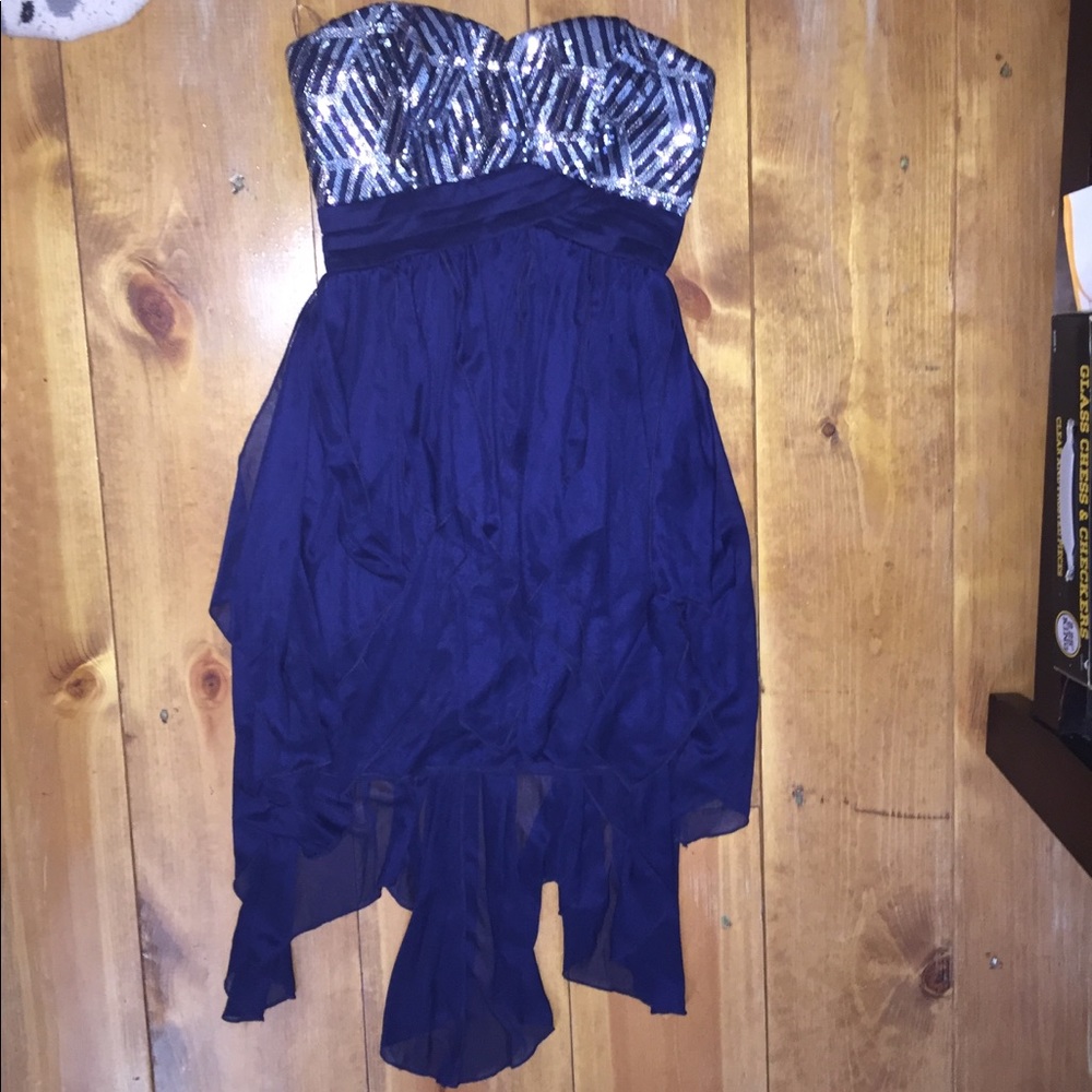 Sequin hearts high low dress